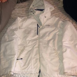 Women’s North Face white winter coat
